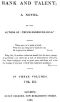 [Gutenberg 54864] • Rank and Talent; A Novel, Vol. 3 (of 3)